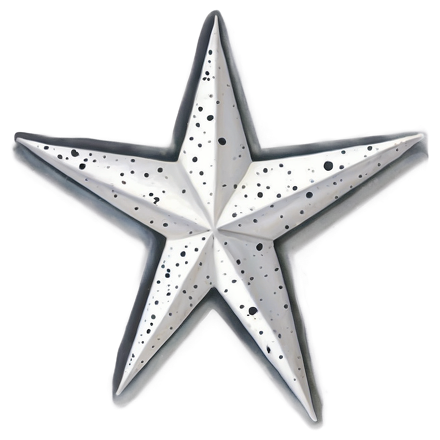 White Star Print Png 87