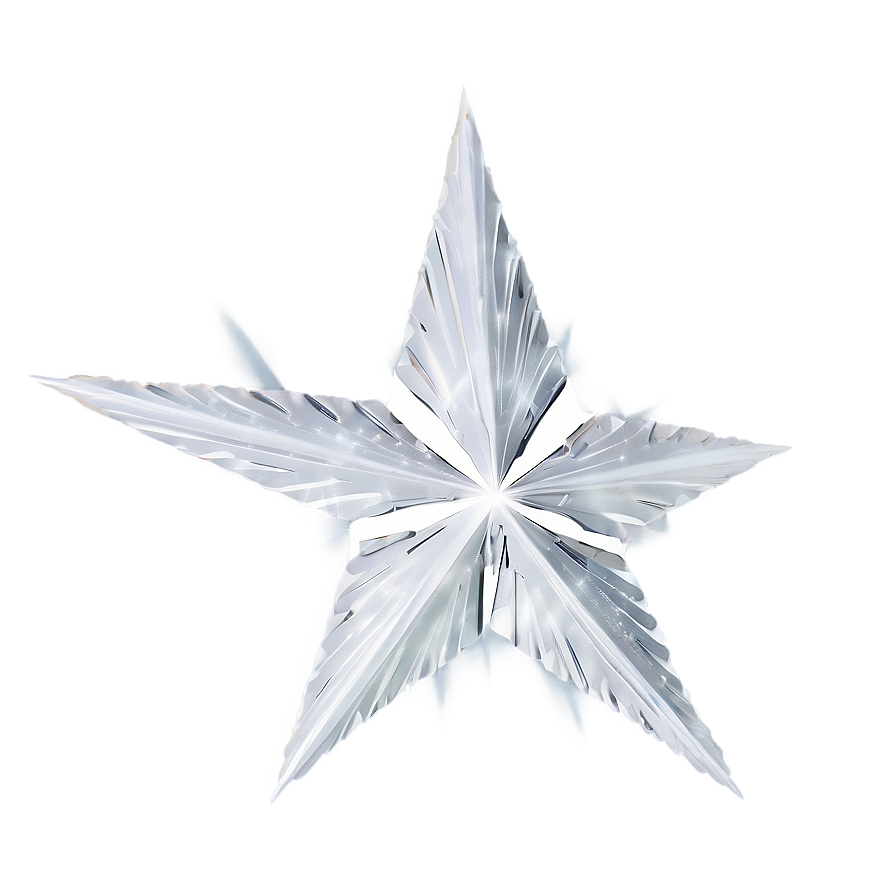 White Star With Rays Png 05042024