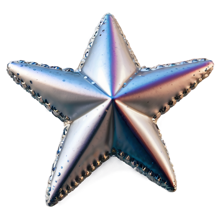 White Star With Sparkles Png 60