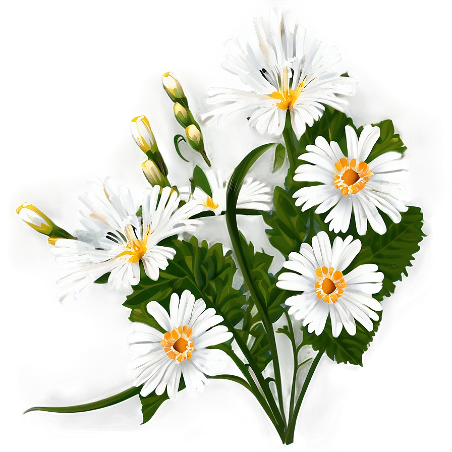 White Summer Flowers Png 05242024