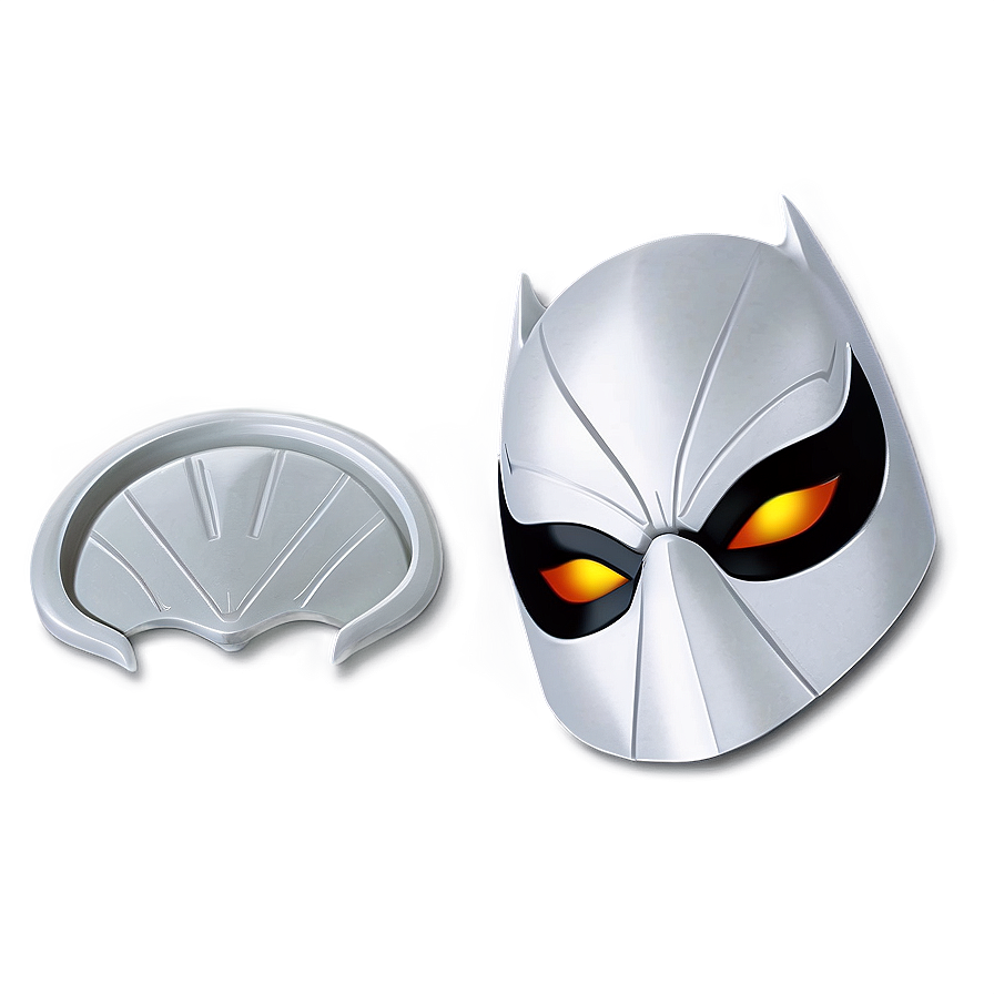 White Superhero Mask Png 06272024