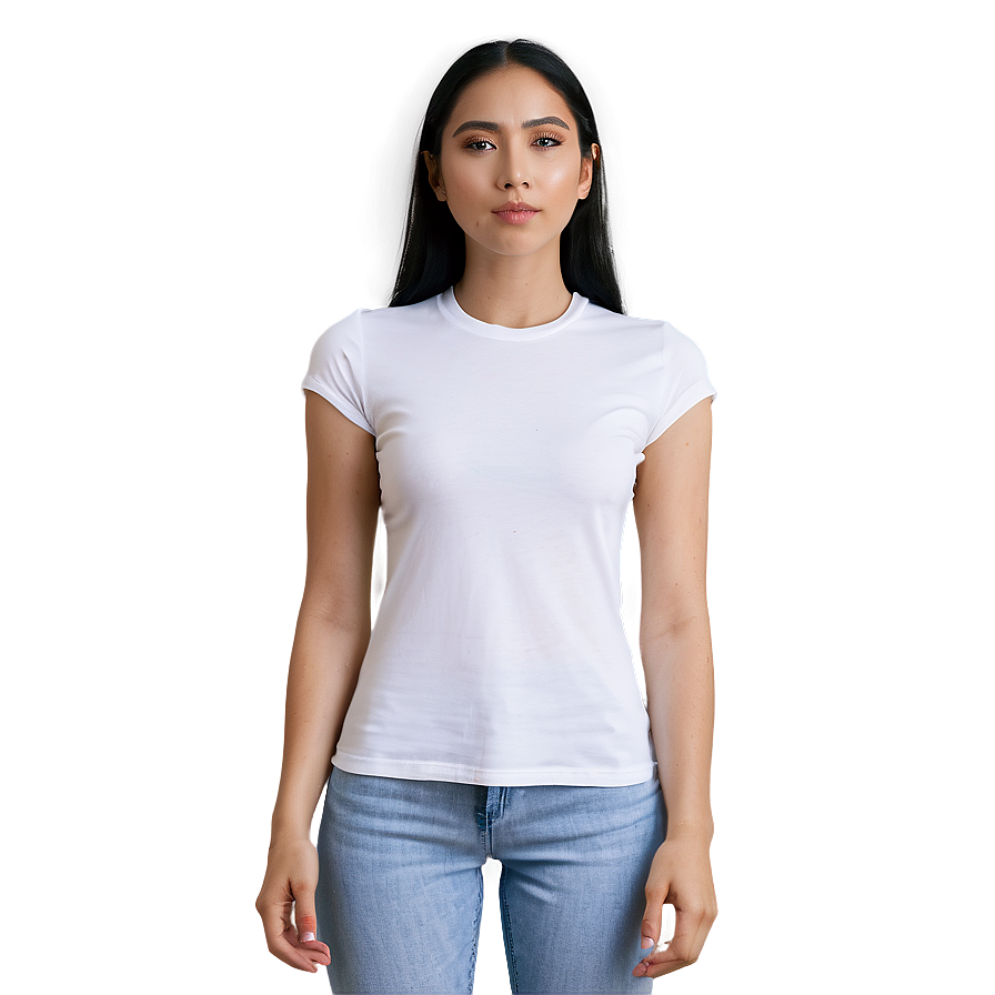 White T-shirt For Women Png 25