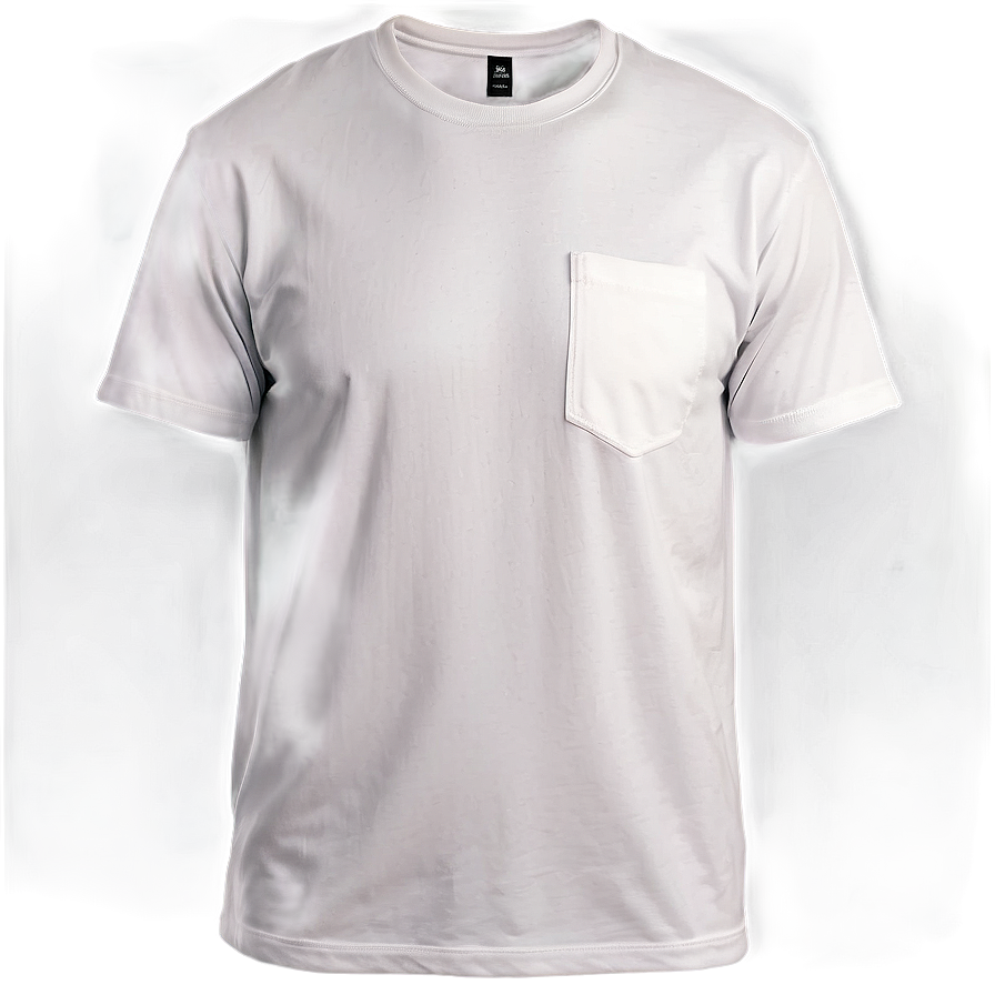 White T-shirt With Pocket Png 05252024