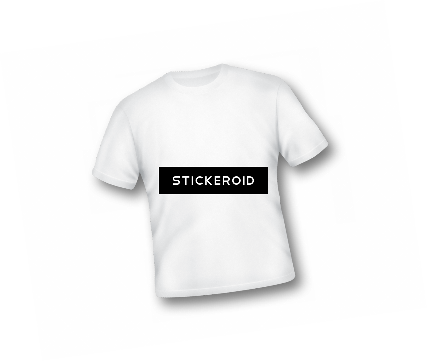 White T Shirtwith Black Logo Mockup