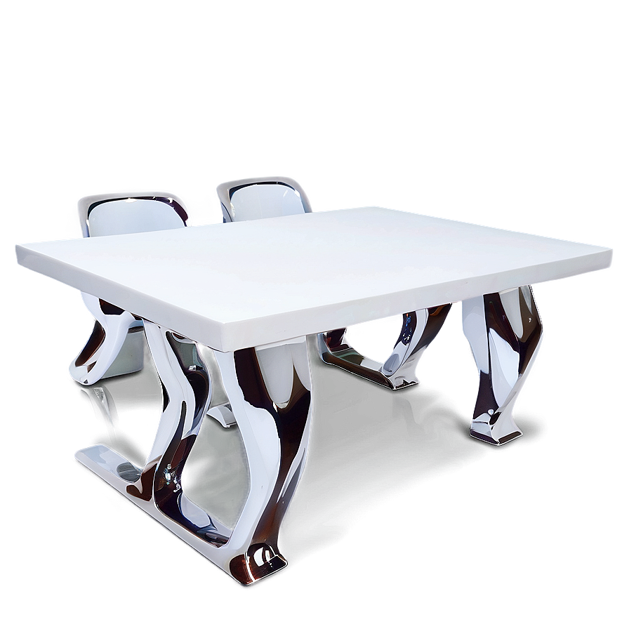 White Table For Six Png Mlk