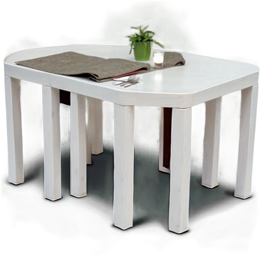 White Table For Two Png Fme