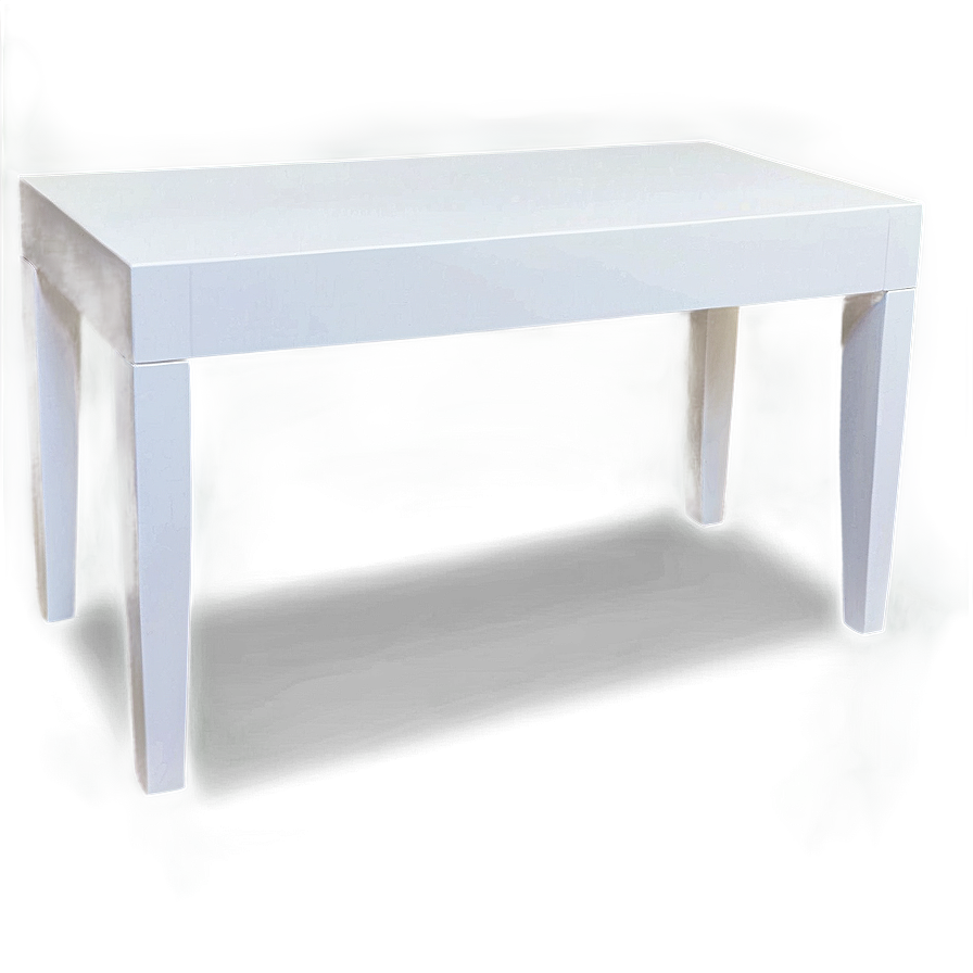 White Table With Storage Png 13