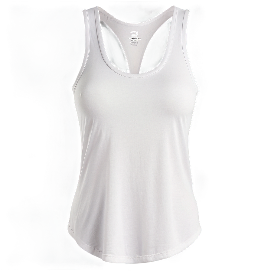 White Tank Top With Pocket Detail Png Gof