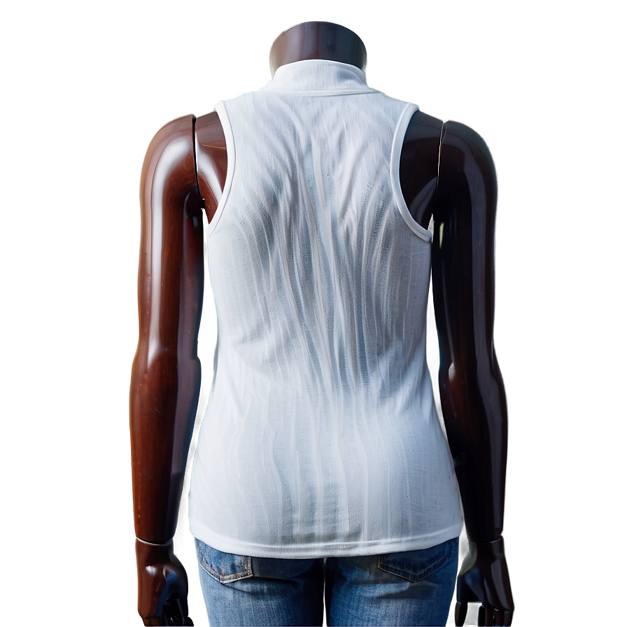 White Tank Top With Side Slits Png 39