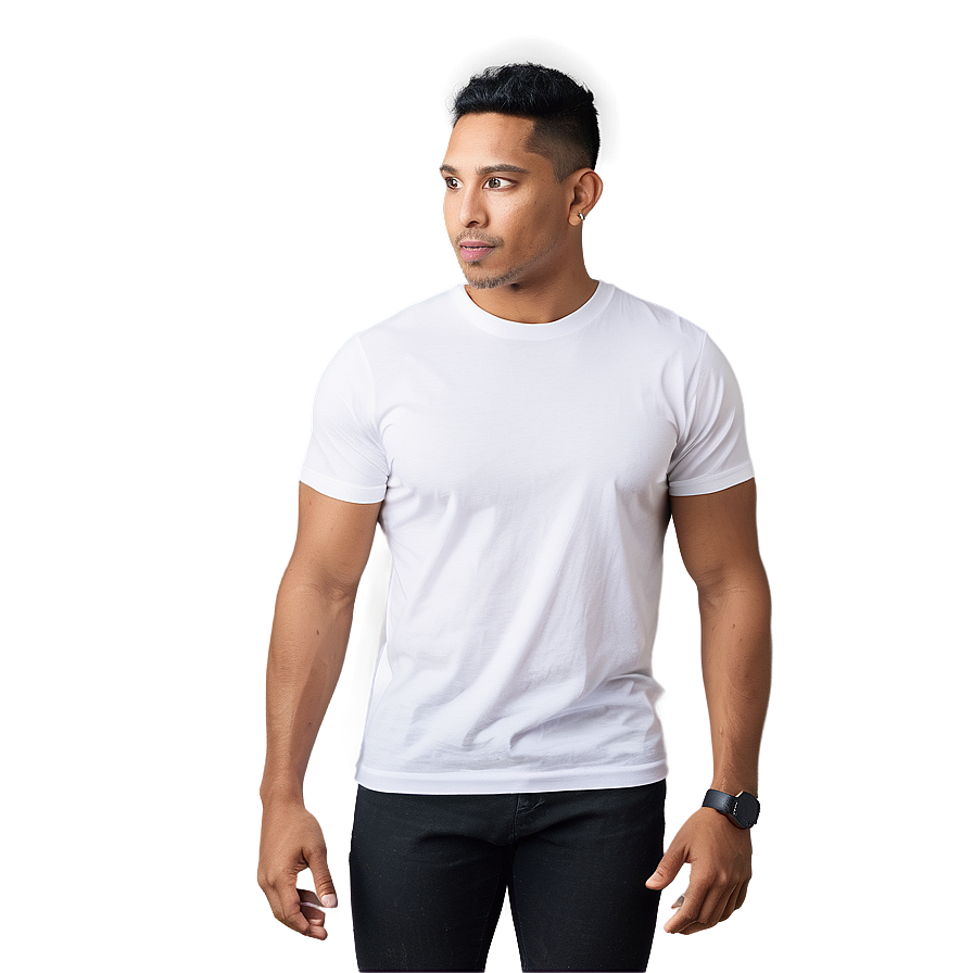 White Tee Layered Look Png Yis89