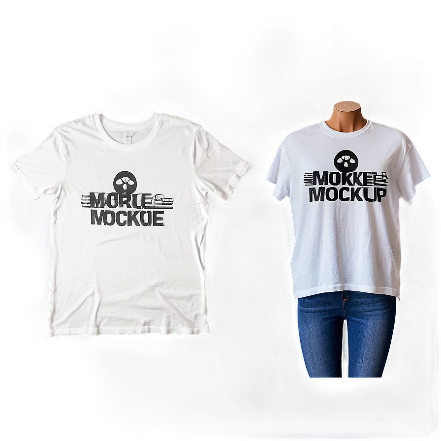 White Tee Mockup Png 06272024