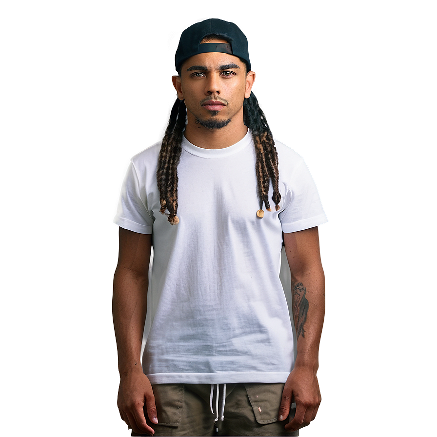 White Tee Street Style Png Jcf