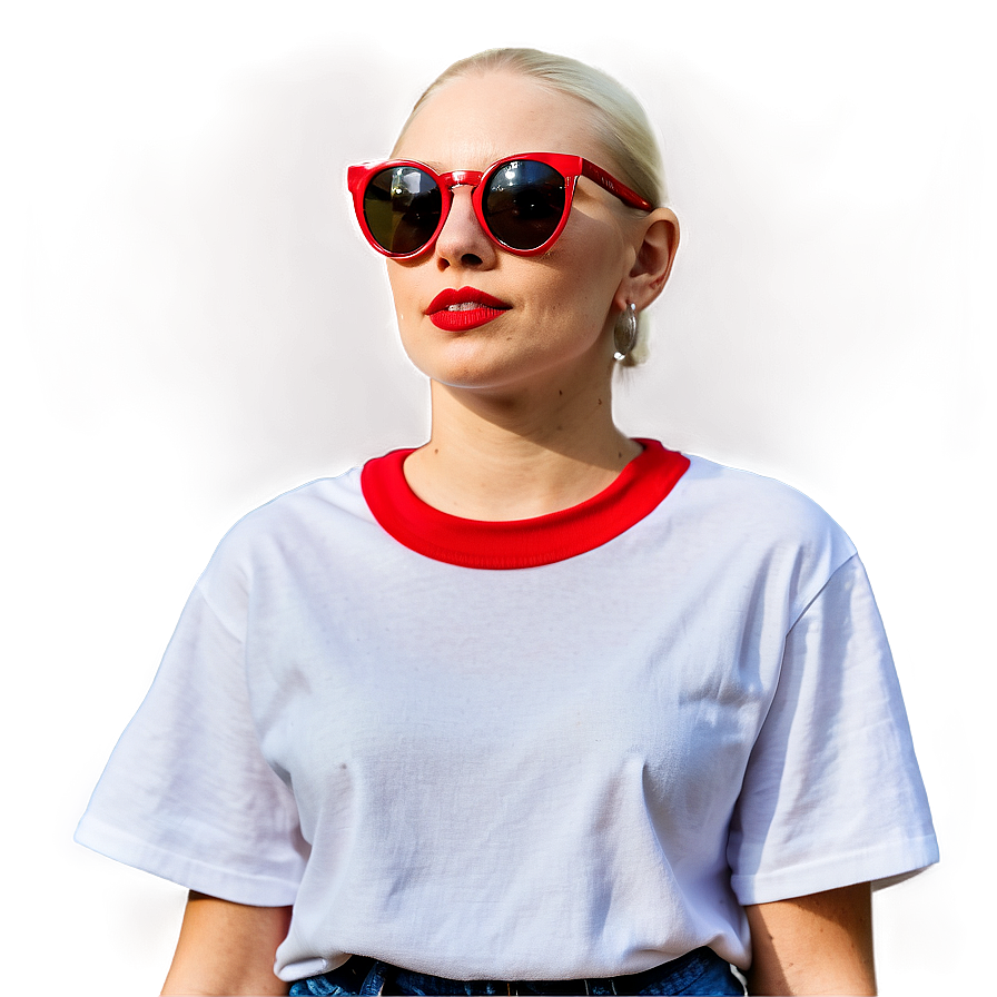 White Tee Street Style Png Uvc35