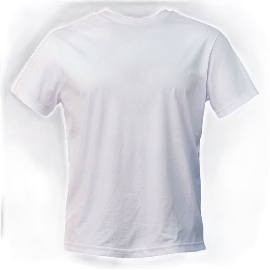 White Tee Top View Png 06272024