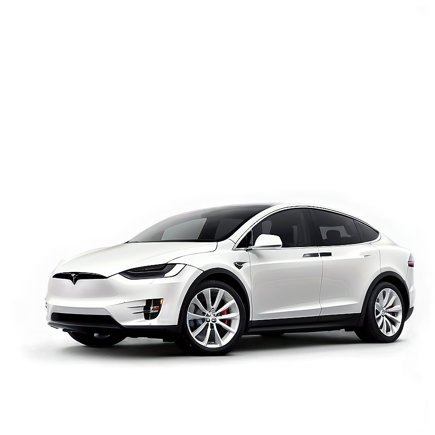 White Tesla Model X Png 06282024