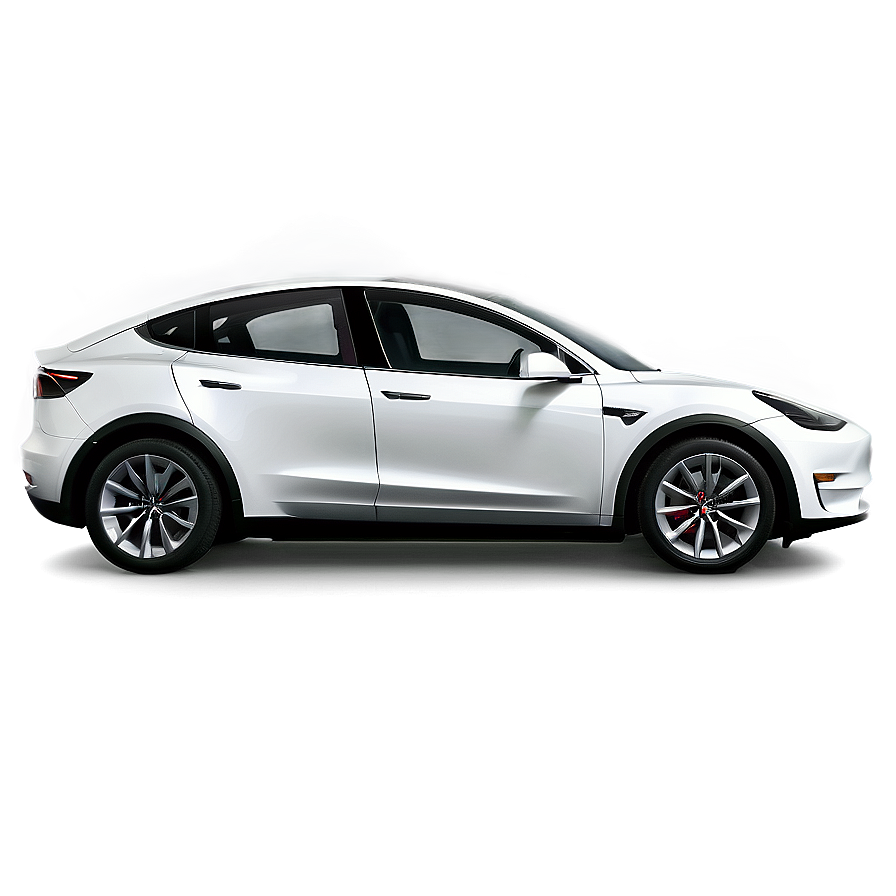 White Tesla Model Y Profile Png 80