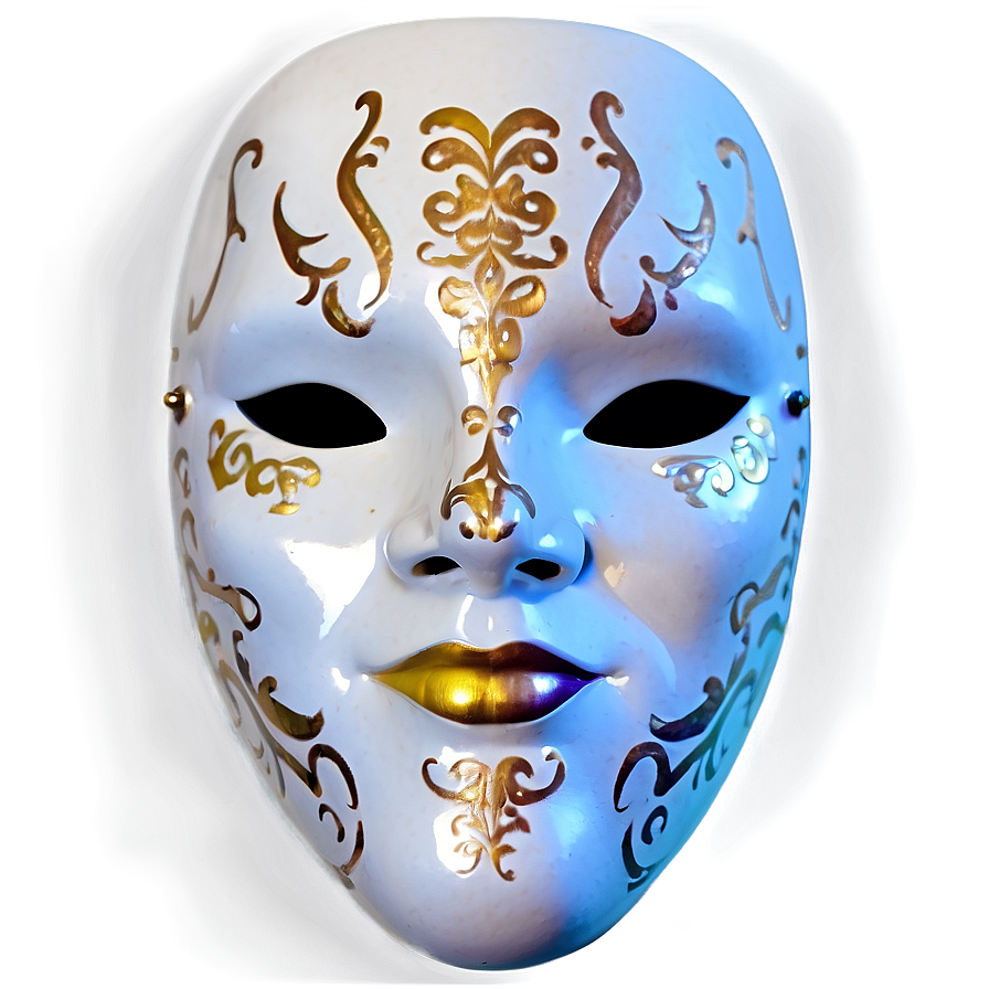 White Theater Mask Png 06272024