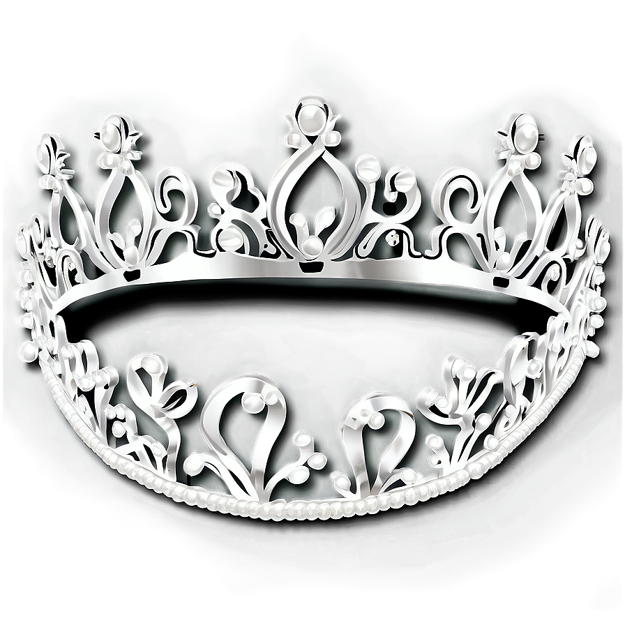 White Tiara Crown Png 37