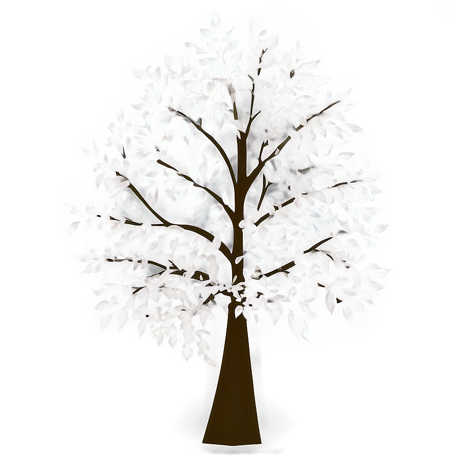 White Tree In Abstract Form Png Wjb