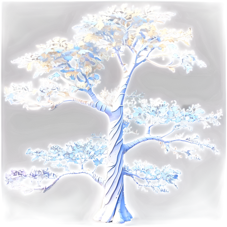 White Tree In Fantasy Forest Png Swd82