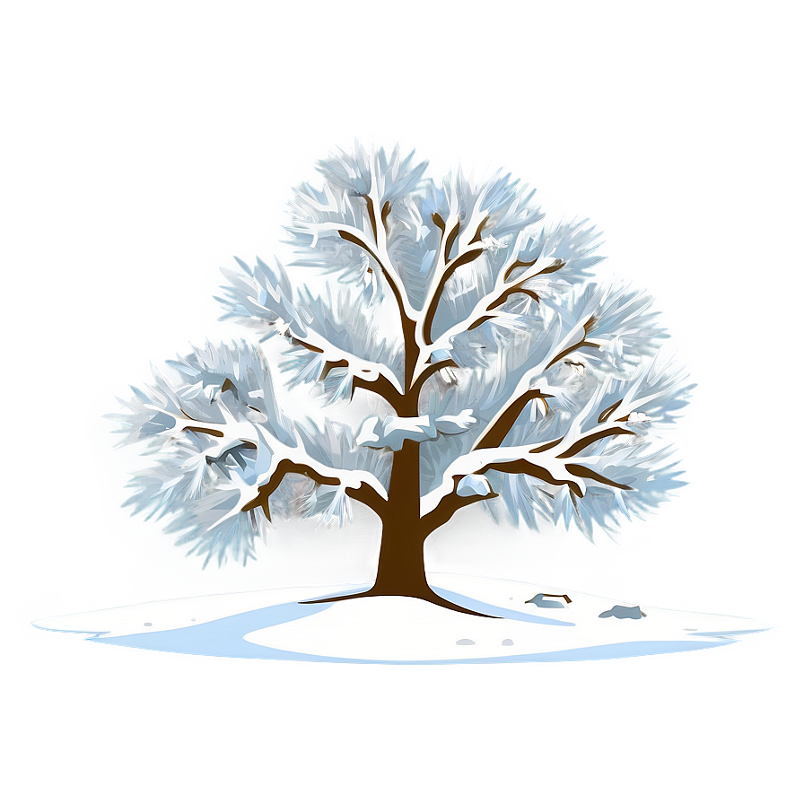 White Tree In Snow Wallpaper Png Okl30