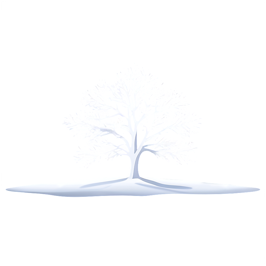 White Tree In Snow Wallpaper Png Vmi23