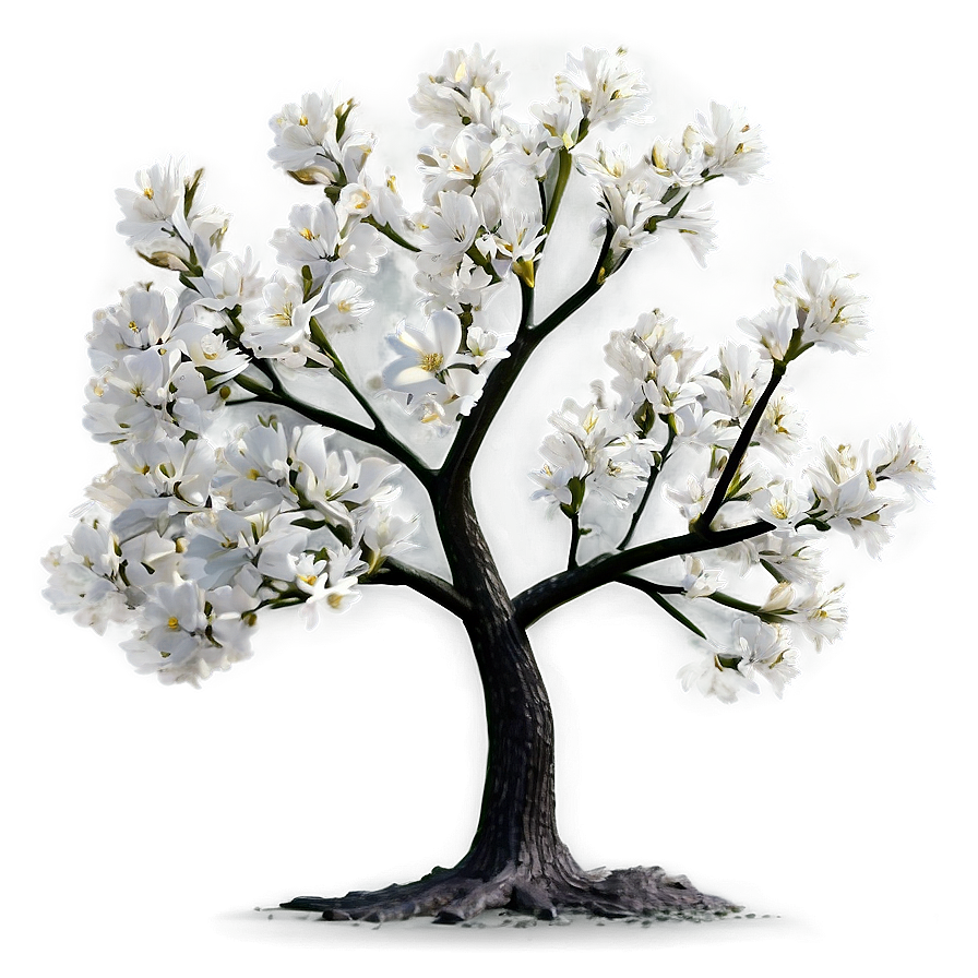 White Tree In Spring Bloom Png Cej