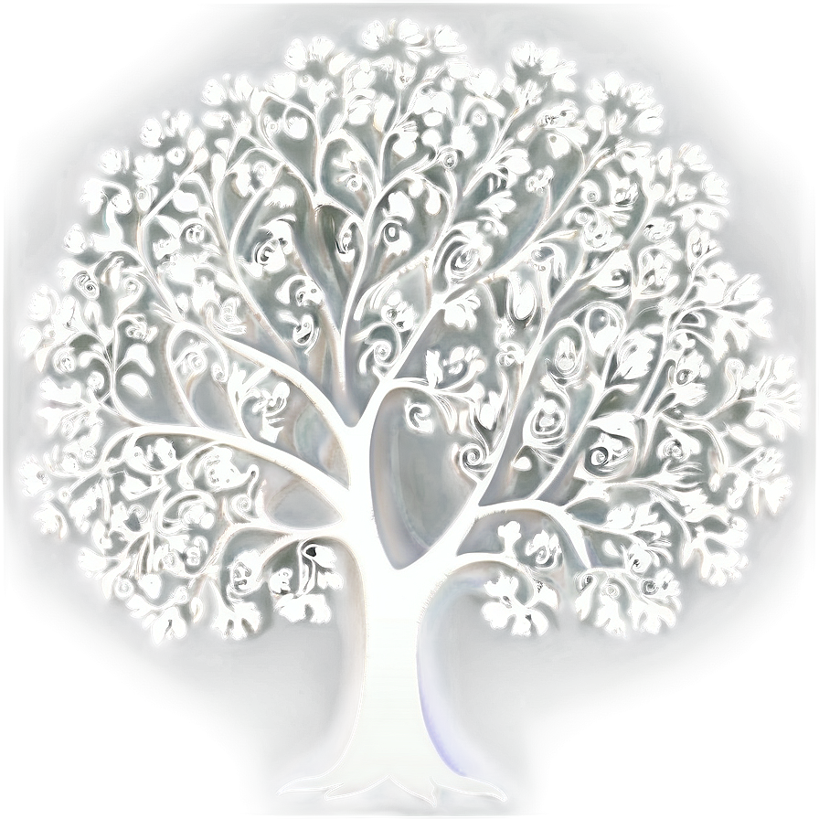 White Tree Outline Clipart Png 87