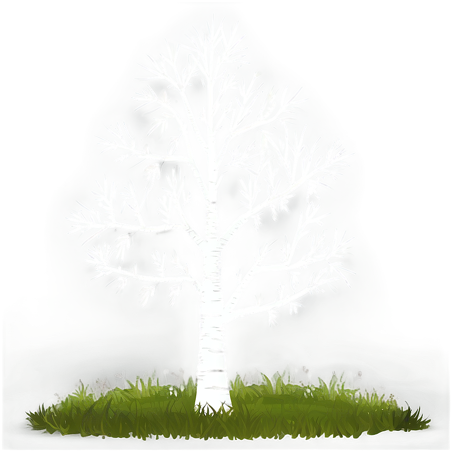 White Tree Silhouette Png 06252024