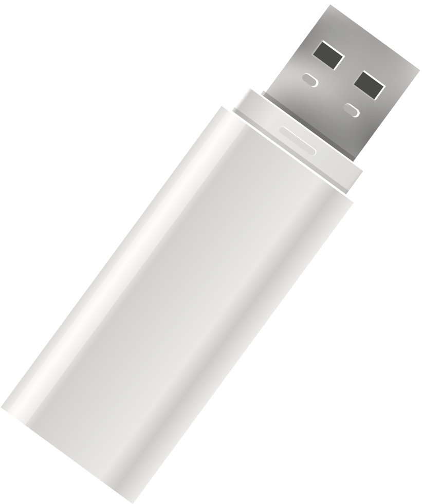 White U S B Flash Drive