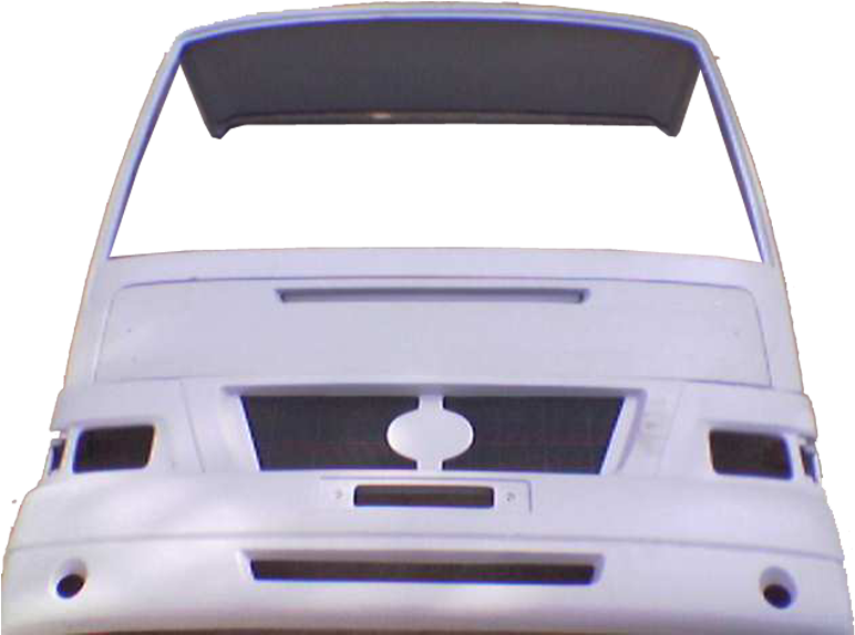 White Van Front Hood Up