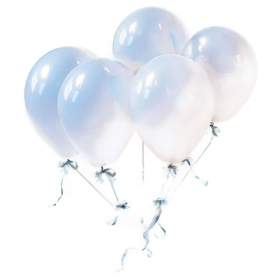 White Wedding Balloons Png 47