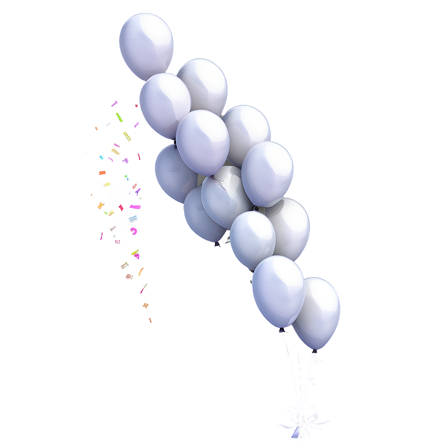 White Wedding Balloons Png Jgx