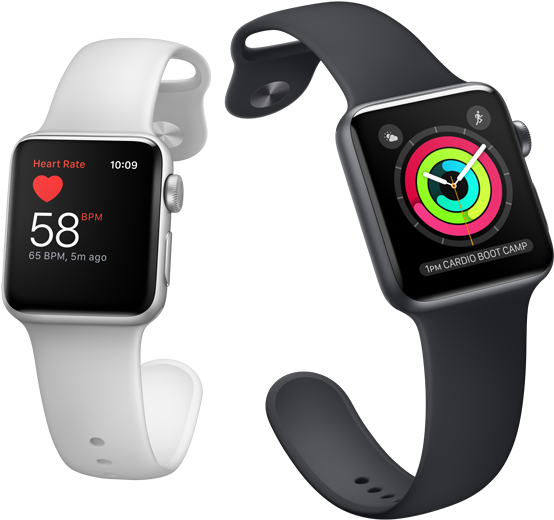 Whiteand Black Smartwatches Fitness Tracking