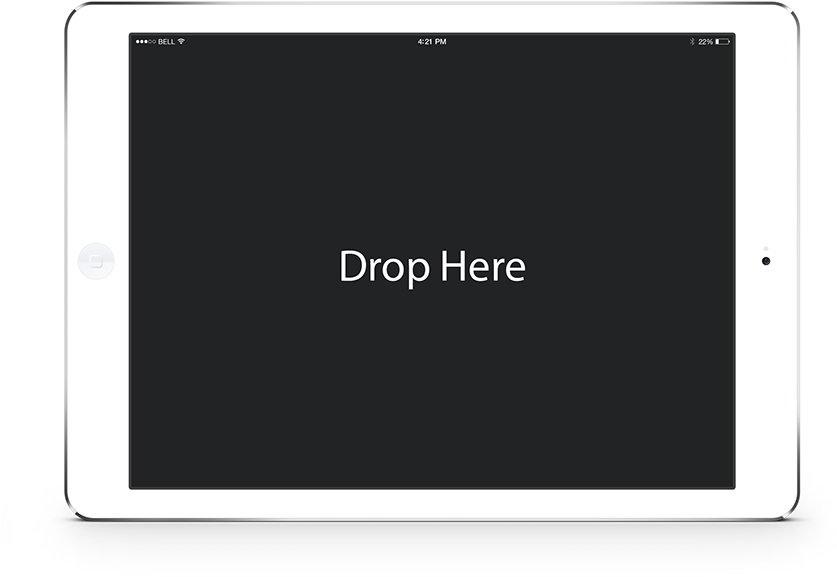 Whitei Pad Mockup Drop Here Text