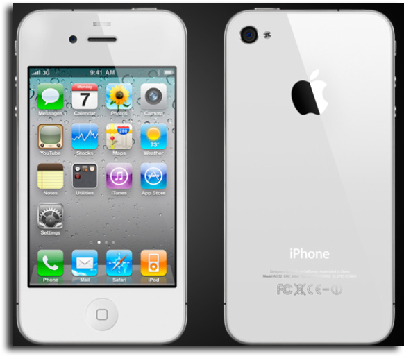 Whitei Phone Frontand Back View