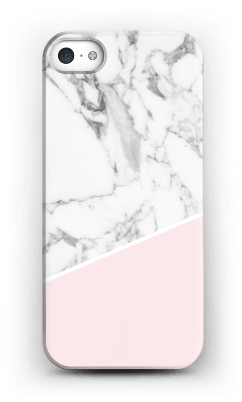 Whitei Phonewith Marbleand Pink Case