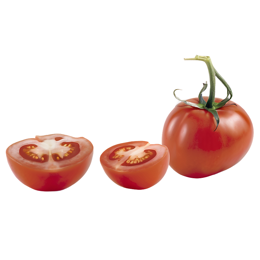 Whole And Halved Tomato Png 87