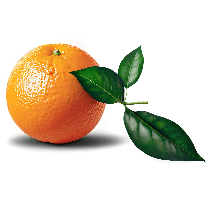 Whole Orange With Leaf Png Ksl75