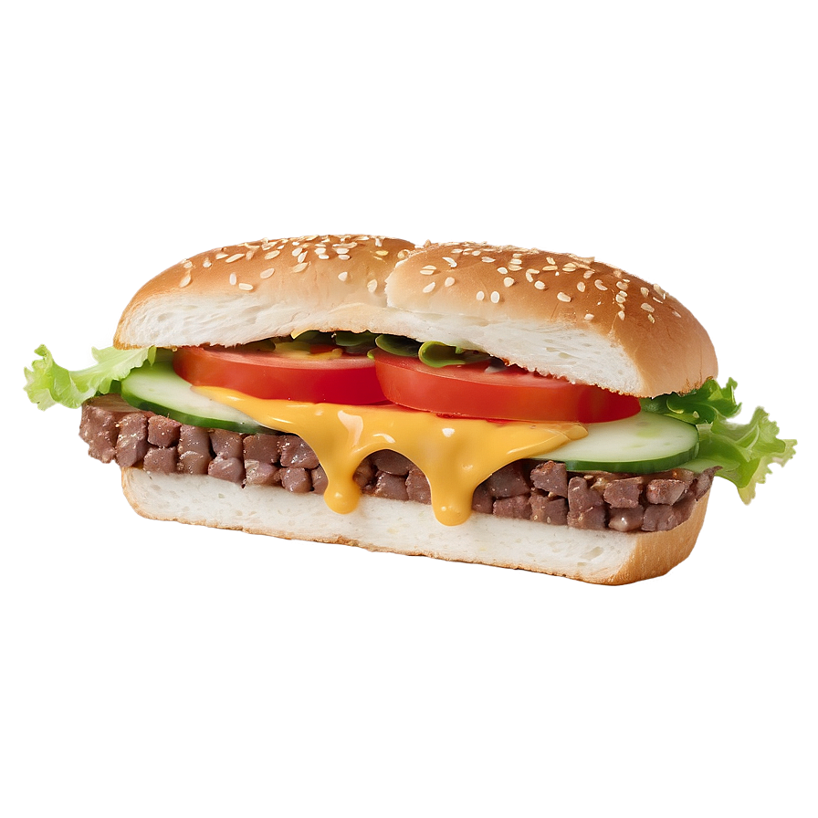 Whopper Cut In Half Png Gqm