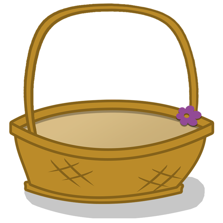 Wicker Basket With Flower Decoration