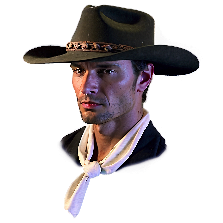 Wide Brim Cowboy Hat Png Umv