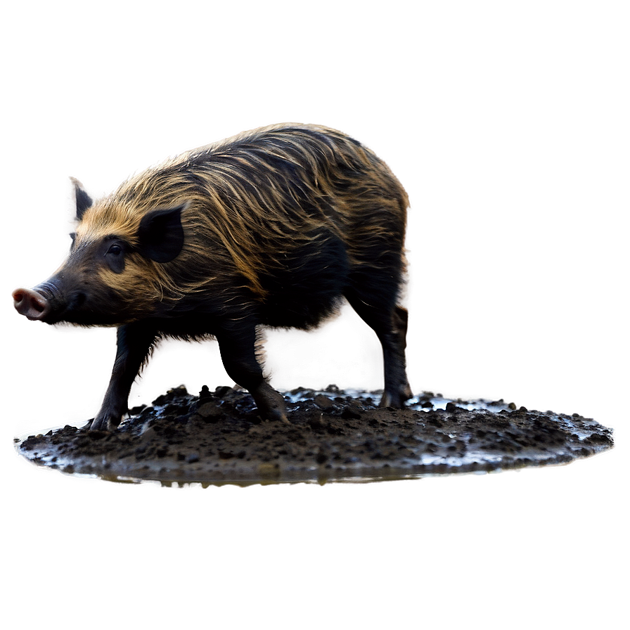 Wild Boar In Mud Png 06242024