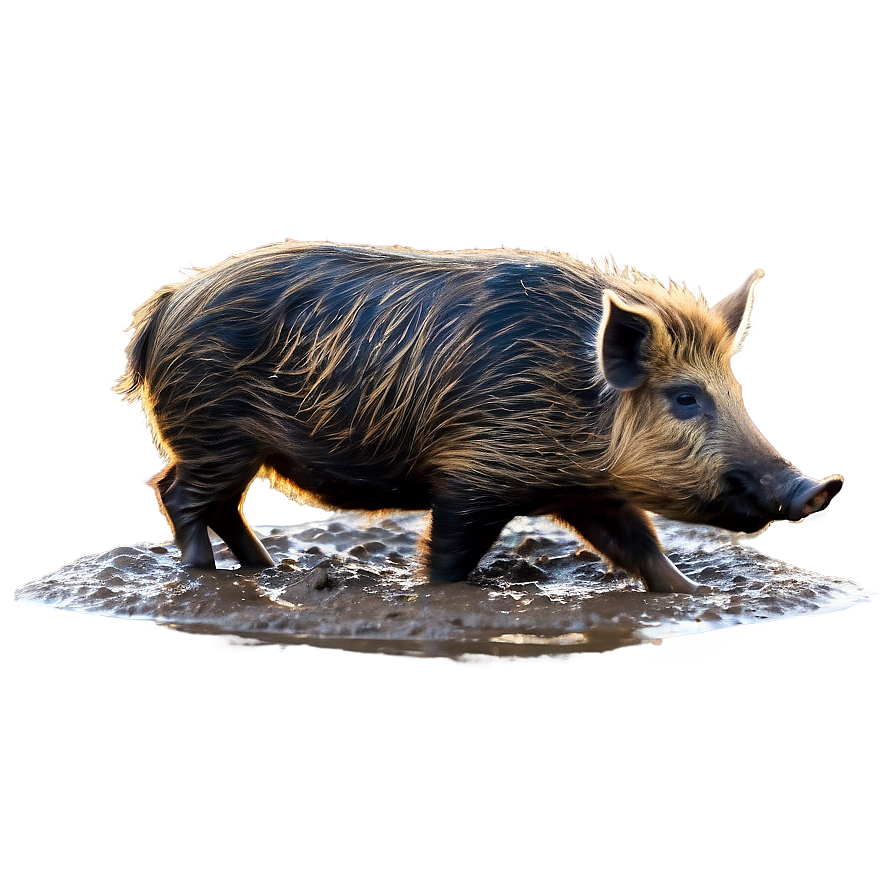 Wild Boar In Mud Png 20