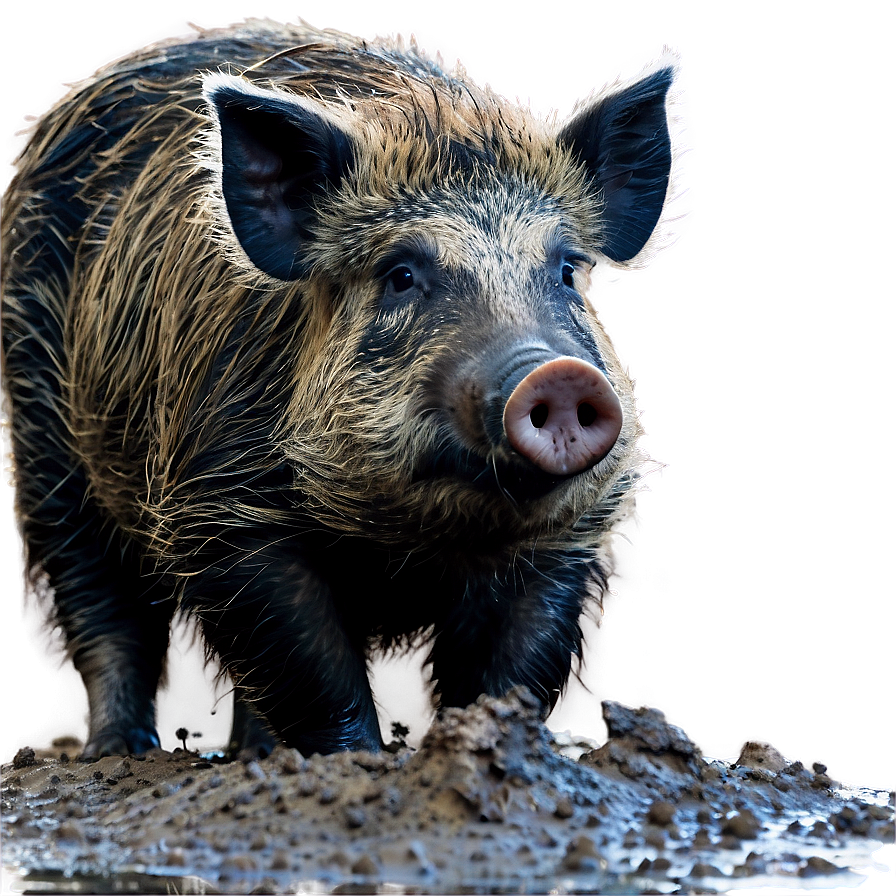 Wild Boar In Mud Png 65