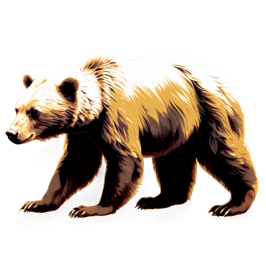 Wild California Bear Graphic Png Niq68