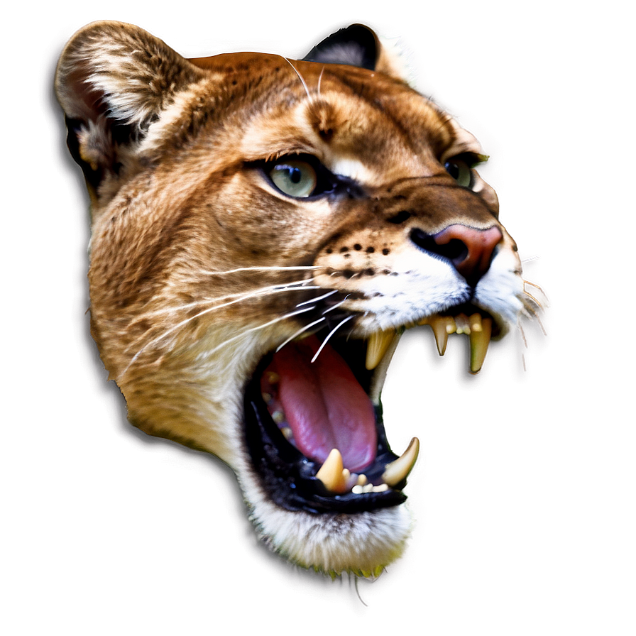 Wild Cougar Face Png 06202024