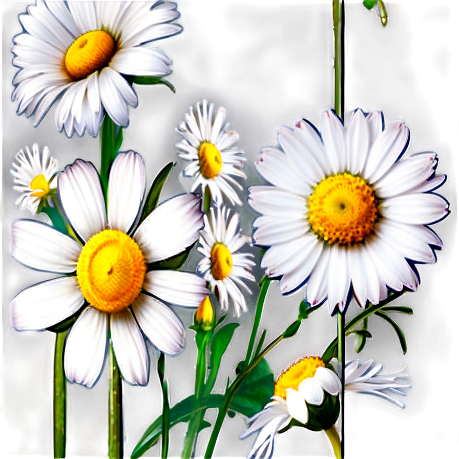 Wild Daisies Field Png 06122024