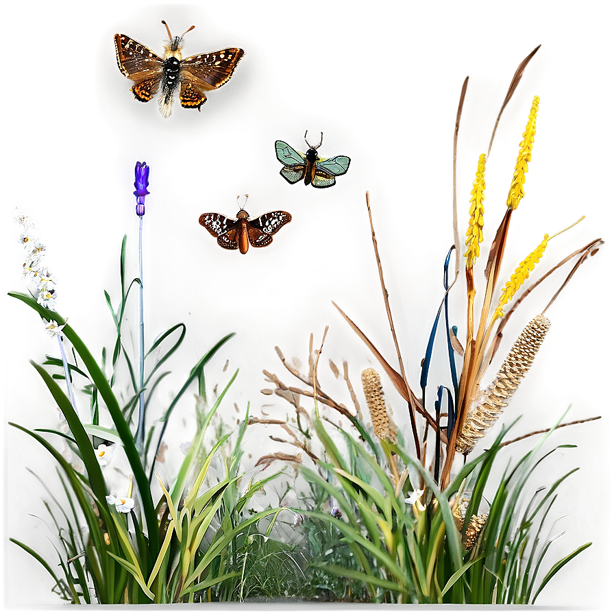 Wild Grass With Insects Png 06292024