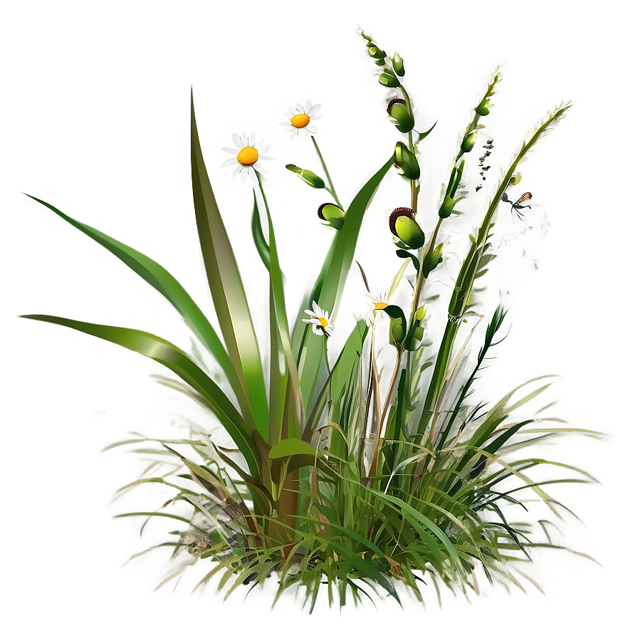 Wild Grass With Insects Png 50